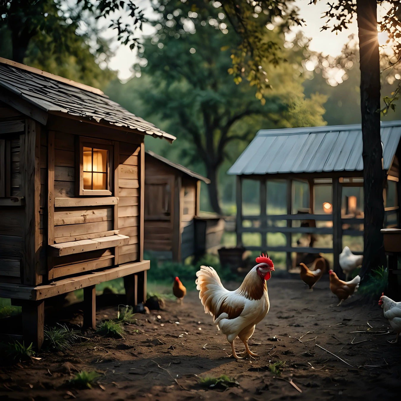 Image of Chickens and Coop for the Home Life for Chickens Collection Page