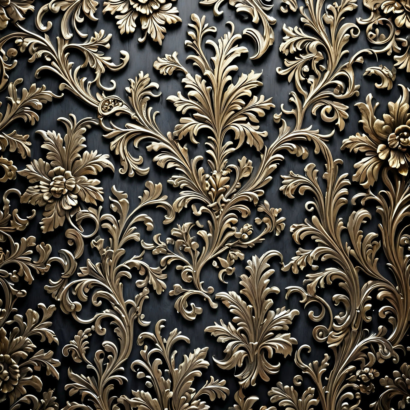 Wallpaper sample in black and gold - Wallpaper and Wall Coverings Collections