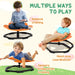 Children using a balance training device with text indicating multiple ways to play.