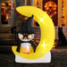 1.55m Inflatable Halloween Owl on Luminous Crescent Moon | LED and Tunnel Lights COSTWAY - Little and Giant Explorers Costway