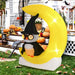 1.55m Inflatable Halloween Owl on Luminous Crescent Moon | LED and Tunnel Lights COSTWAY - Little and Giant Explorers Costway