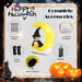1.55m Inflatable Halloween Owl on Luminous Crescent Moon | LED and Tunnel Lights COSTWAY - Little and Giant Explorers Costway