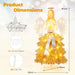 1.57m Christmas Illuminated Angel Tree - Hands Clasped | 150 Warm White LED Lights COSTWAY - Little and Giant Explorers Costway