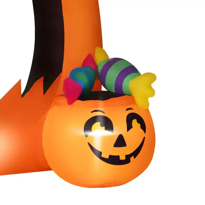 1.5m Halloween Inflatable Pumpkin Archway with Ghost | LED Lights - Outdoor Decoration OUTSUNNY - Little and Giant Explorers Outsunny