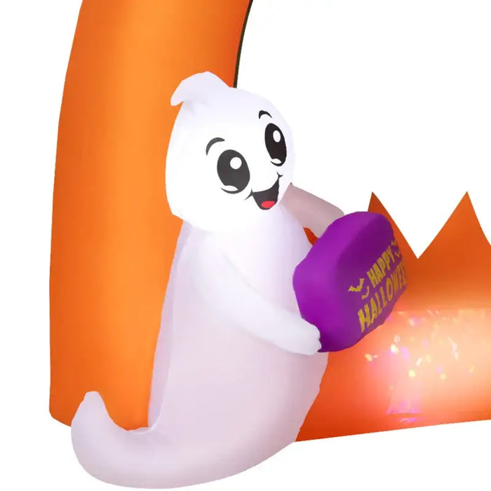 1.5m Halloween Inflatable Pumpkin Archway with Ghost | LED Lights - Outdoor Decoration OUTSUNNY - Little and Giant Explorers Outsunny