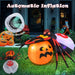 1.5m Inflatable Halloween Spider and Pumpkin | LED, Flashing Eyes and Rotating Light COSTWAY - Little and Giant Explorers Costway