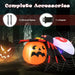 1.5m Inflatable Halloween Spider and Pumpkin | LED, Flashing Eyes and Rotating Light COSTWAY - Little and Giant Explorers Costway