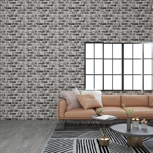 10 3D Wall Panels 'Brick Design' in Dark Grey - Little and Giant Explorers vidaXL