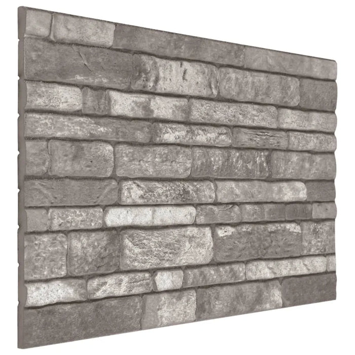 10 3D Wall Panels with Dark Grey Brick Design - Little and Giant Explorers vidaXL