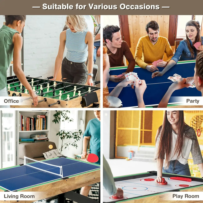 10-in-1 Multi-Game Table – Foosball, Pool and Table Tennis | COSTWAY - Little and Giant Explorers Costway