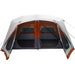 Quick Release Family Tent with LED in Light Grey and Orange (10 persons) - Little and Giant Explorers vidaXL
