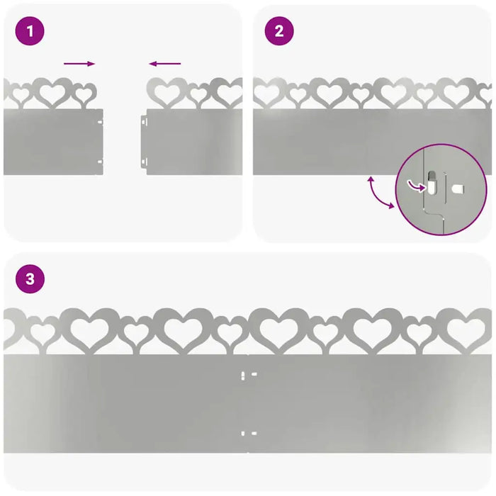 10-Piece Metal Lawn Edging - Modern Silver Design | Stainless Steel Garden Border Set VIDAXL - Little and Giant Explorers