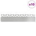 10-Piece Metal Lawn Edging - Modern Silver Design | Stainless Steel Garden Border Set VIDAXL - Little and Giant Explorers
