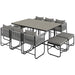 10 Seater Rattan Cube Garden Furniture Set in Grey - Little and Giant Explorers Outsunny