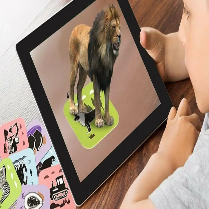 100-Piece Augmented Reality Cards | Virtual 3D Interactive Learning Set - Android & iOS Compatible AQUARIUS - Little and Giant Explorers Aquarius