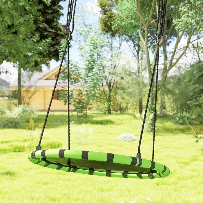 100cm Diameter Kid Nest Swing Seat in Green and Black - Little and Giant Explorers AIYAPLAY