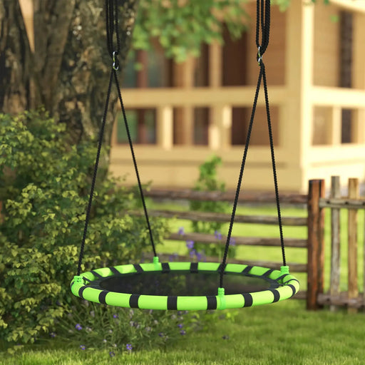 100cm Diameter Kid Nest Swing Seat in Green and Black - Little and Giant Explorers AIYAPLAY