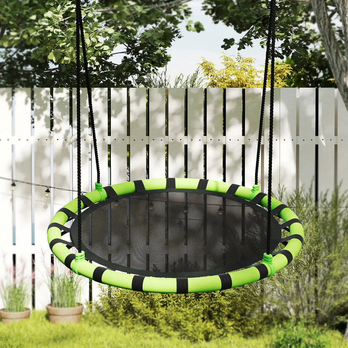 100cm Diameter Kid Nest Swing Seat in Green and Black - Little and Giant Explorers AIYAPLAY