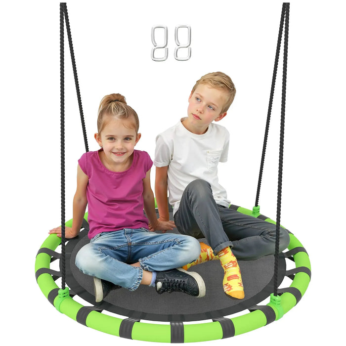 100cm Diameter Kid Nest Swing Seat in Green and Black - Little and Giant Explorers AIYAPLAY