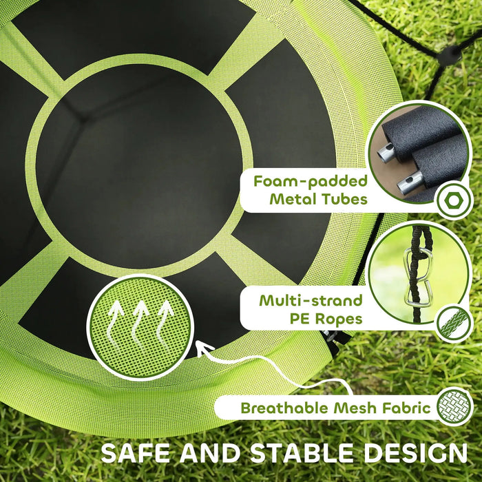 100cm Diameter Nest Swing Seat for Kids in Green - Little and Giant Explorers AIYAPLAY