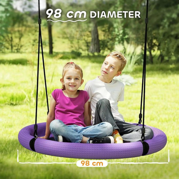 100cm Diameter Nest Swing Seat for Kids in Purple - Little and Giant Explorers AIYAPLAY