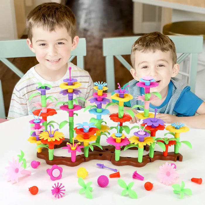 108-Piece Garden World Flower Building Set | Colourful Stacking Playset SOKA® - Little and Giant Explorers SOKA Play Imagine Learn