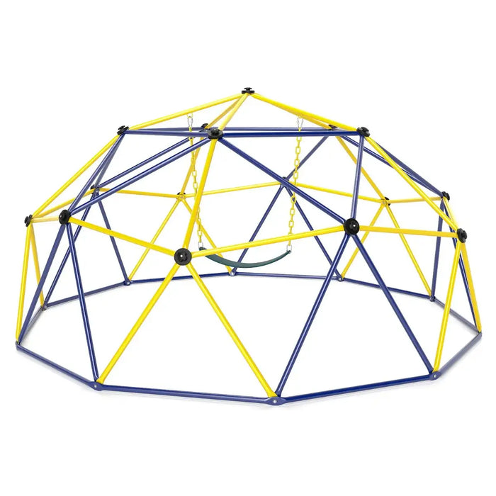 10FT Dome Climber with Swing | Ultimate Indoor/Outdoor Playground (Blue Edition) - Little and Giant Explorers Costway