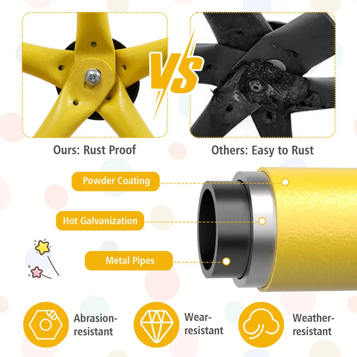 10FT Dome Climber with Swing | Ultimate Indoor/Outdoor Playground (Green Edition) - Little and Giant Explorers Costway