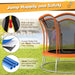 10FT Flower Shape Trampoline with Galvanised Steel Frame in Orange - Little and Giant Explorers Costway