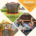 10FT Flower Shape Trampoline with Galvanised Steel Frame in Orange - Little and Giant Explorers Costway