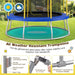 10FT Flower Shaped Trampoline with Galvanised Steel Frame in Yellow - Little and Giant Explorers Costway