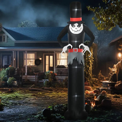 10FT Halloween Inflatable Tall Ghost with Built-In LEDs - Little and Giant Explorers Outsunny