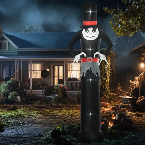 10ft Inflatable Halloween Skinny Ghost - LED Lights | Weather-Resistant Polyester OUTSUNNY - Little and Giant Explorers Outsunny