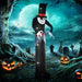 10ft Inflatable Halloween Skinny Ghost - LED Lights | Weather-Resistant Polyester OUTSUNNY - Little and Giant Explorers Outsunny