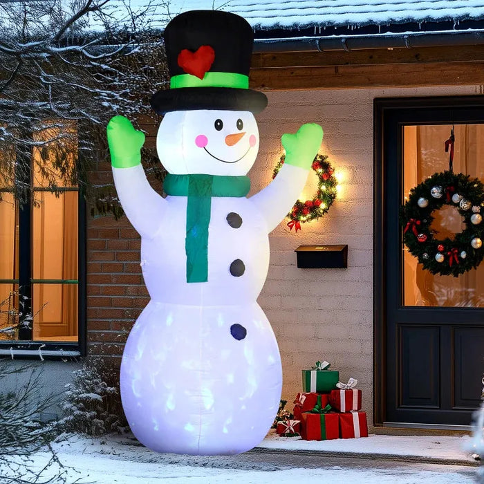 10FT Inflatable Snowman with Accessories - Little and Giant Explorers Outsunny