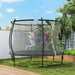 10FT Trampoline with Enclosure Net and Spring Cover in Black - Little and Giant Explorers SPORTNOW