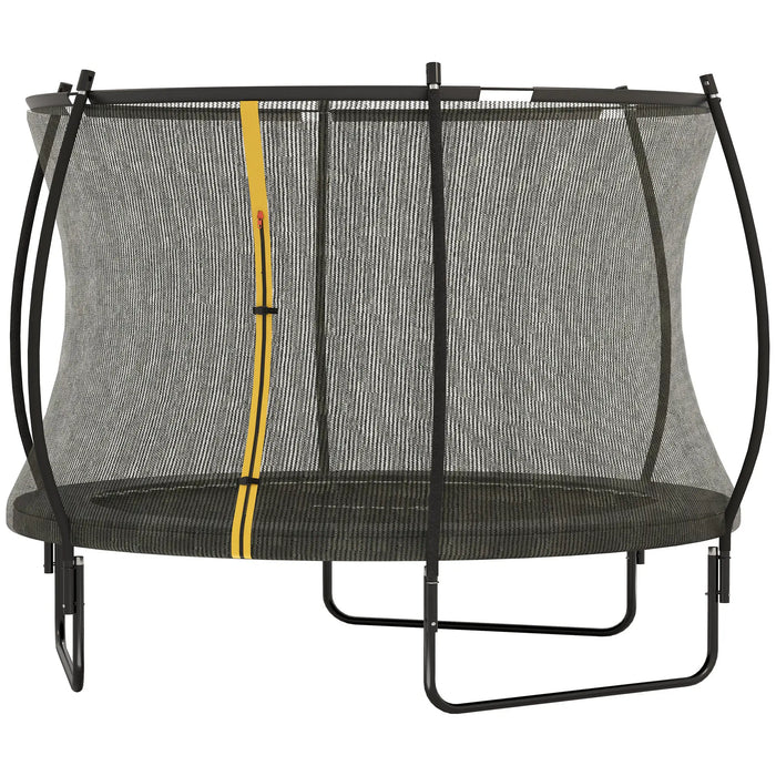 10FT Trampoline with Enclosure Net and Spring Cover in Black - Little and Giant Explorers SPORTNOW