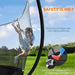 10FT Trampoline with Enclosure Net and Spring Cover in Black - Little and Giant Explorers SPORTNOW