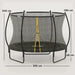 10FT Trampoline with Enclosure Net and Spring Cover in Black - Little and Giant Explorers SPORTNOW