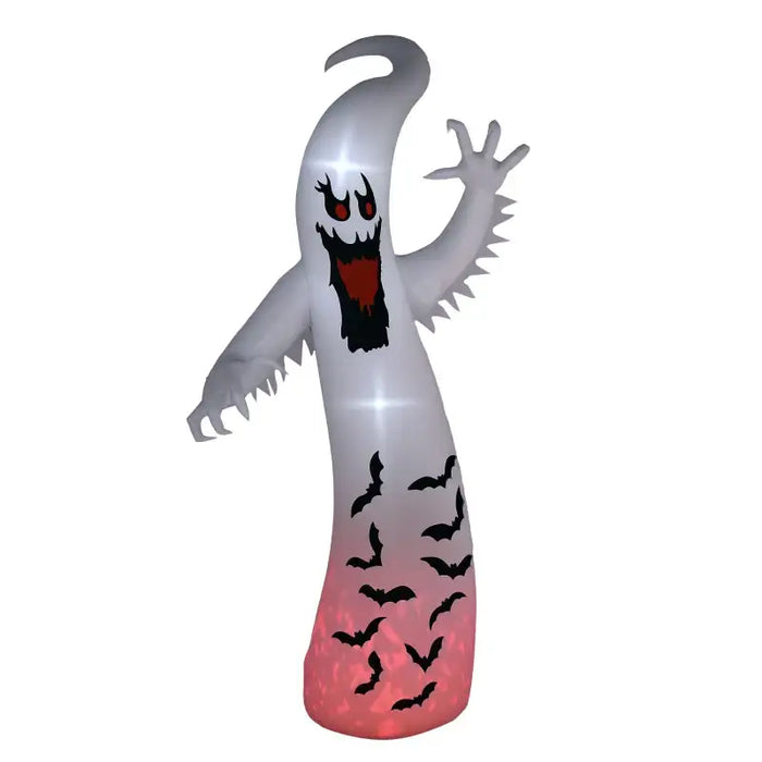 11.8ft Inflatable Halloween Ghost | 4 Inner Lights with Rotating Flame Effect OUTSUNNY - Little and Giant Explorers Outsunny