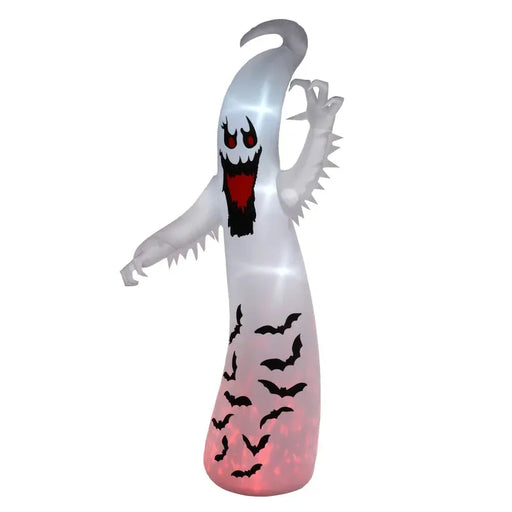 11.8FT Tall Halloween Inflatable Spooky Ghost with Build-In LEDs and Rotating Light - Little and Giant Explorers Outsunny