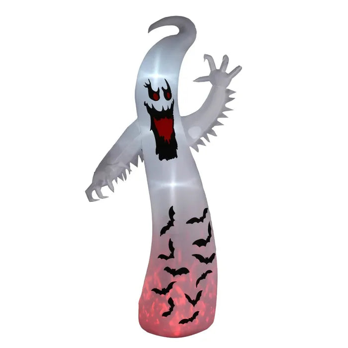 11.8FT Tall Halloween Inflatable Spooky Ghost with Build-In LEDs and Rotating Light - Little and Giant Explorers Outsunny