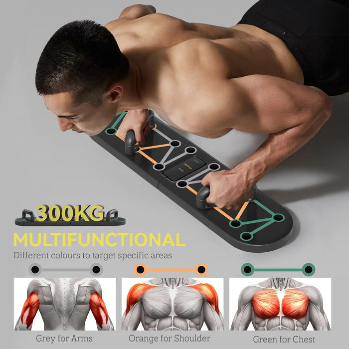 11-in-1 Portable Press Up Board | Chest Muscle Training - Little and Giant Explorers SPORTNOW