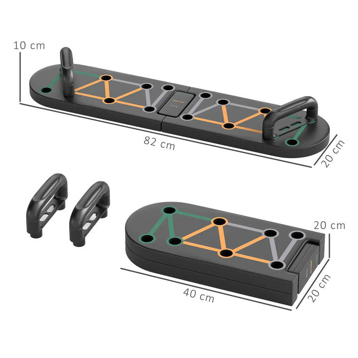 11-in-1 Portable Press Up Board | Chest Muscle Training - Little and Giant Explorers SPORTNOW