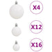 111 Piece Christmas Bauble Set in White - Little and Giant Explorers vidaXL