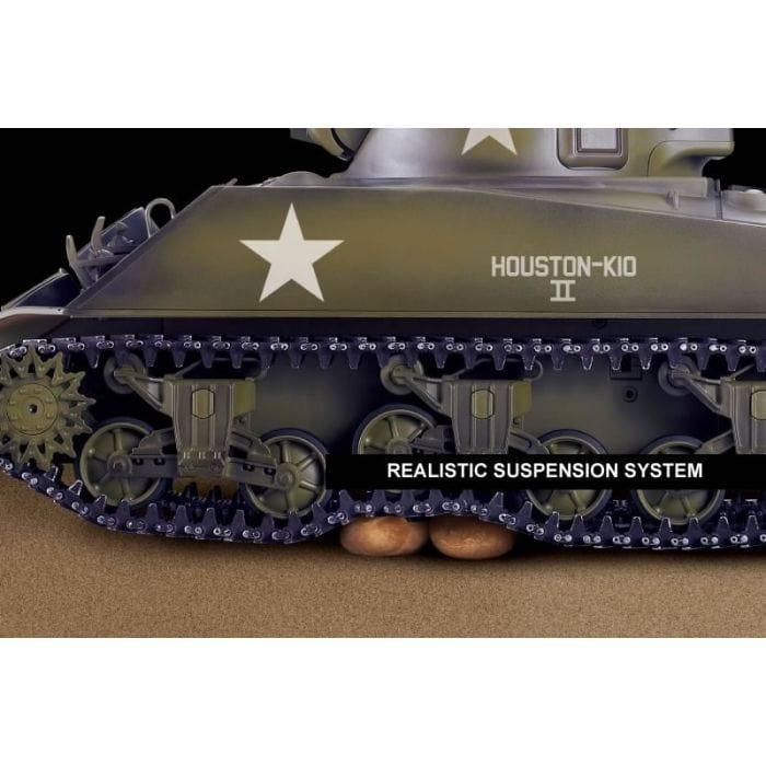 1/16th M4A3 Sherman RC Tank with Smoke, Sound and BB Gun | Metal Upgrade PRO Version - Little and Giant Explorers Heng Long