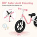 12” Kids Balance Bike – Pink | Adjustable Seat and Handlebar with EVA Wheels COSTWAY - Little and Giant Explorers Costway