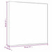 20x20x1.5 cm stretched canvas for painting, white, measurement labeled, professional art supply