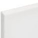 Close-up of blank white stretched canvas, 30x30x1.5cm, for professional painting