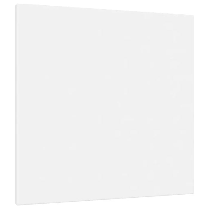 Blank stretched canvas 40x40x1.5cm for professional painting, close-up